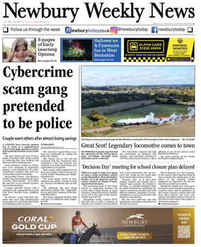 Cover of Newbury Weekly News
