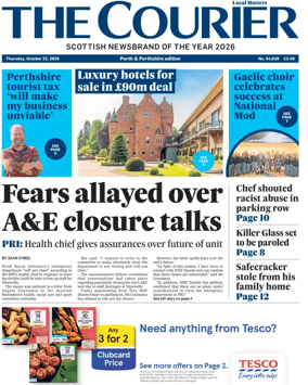 Cover of The Courier & Advertiser (Perth and Perthshire Edition)