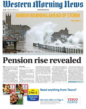 Cover of Western Morning News