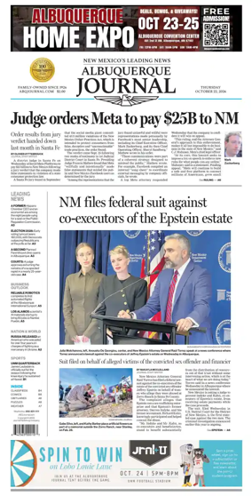 Cover of Albuquerque Journal