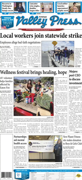 Cover of Antelope Valley Press