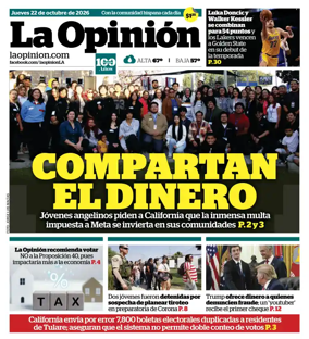 Cover of La Opinion