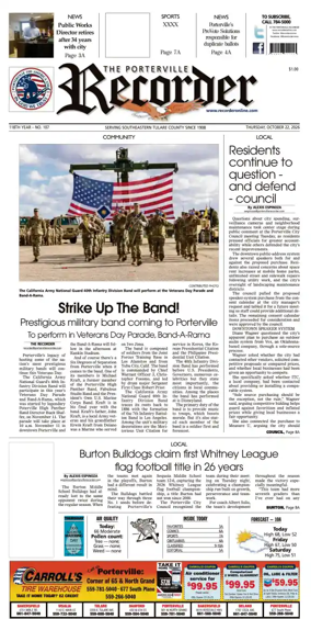 Cover of Porterville Recorder