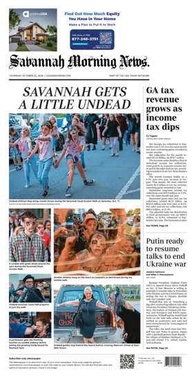 Cover of Savannah Morning News