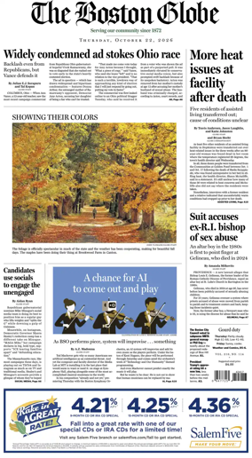 Cover of The Boston Globe