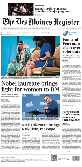 Cover of The Des Moines Register