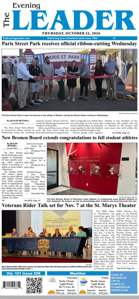 Cover of The Evening Leader