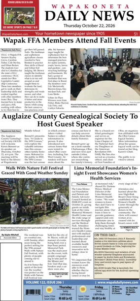 Cover of Wapakoneta Daily News