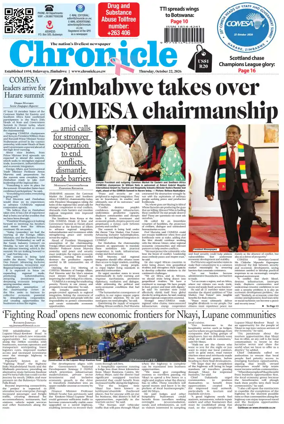 Cover of Chronicle (Zimbabwe)