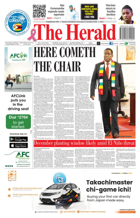 Cover of The Herald (Zimbabwe)