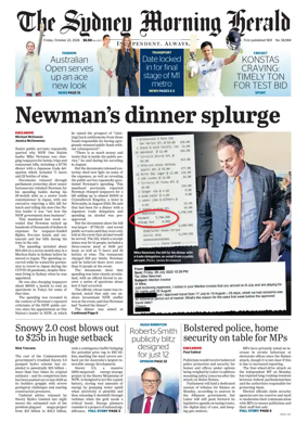 Cover of The Sydney Morning Herald