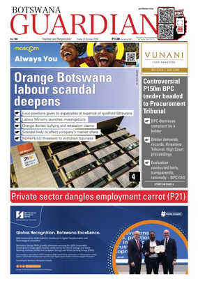 Cover of Botswana Guardian