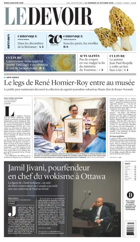 Cover of Le Devoir