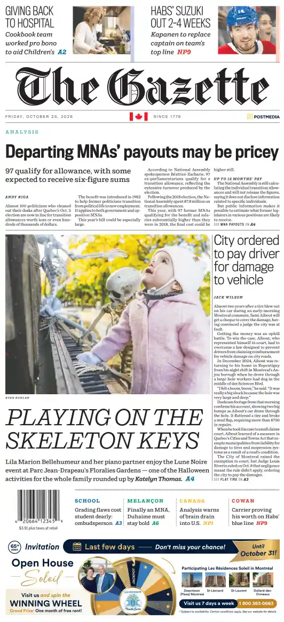 Cover of Montreal Gazette