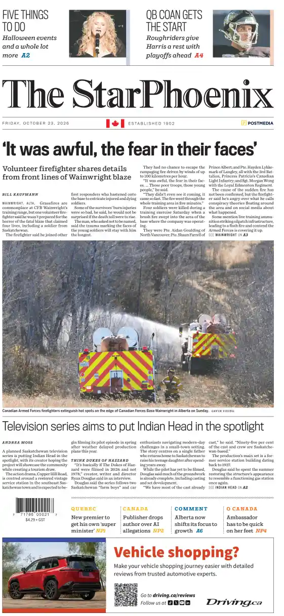 Cover of Saskatoon StarPhoenix