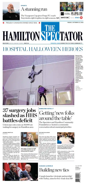 Cover of The Hamilton Spectator