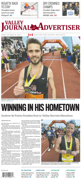 Cover of Valley Journal Advertiser