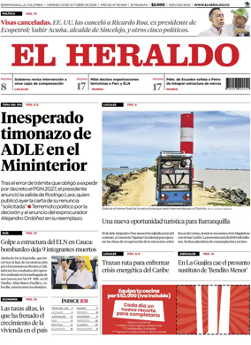 Cover of El Heraldo (Colombia)
