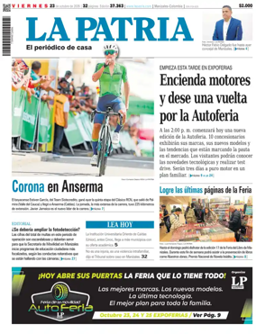 Cover of La Patria (Colombia)