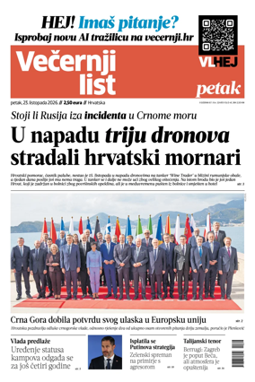 Cover of Vecernji list - Hrvatska