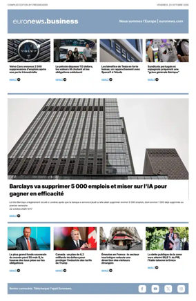 Cover of Euronews Business (French)