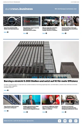 Cover of Euronews Business (German)