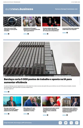 Cover of Euronews Business (Portuguese)