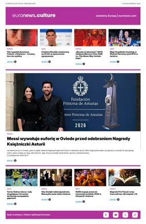 Cover of Euronews Culture and Sport (Polish)