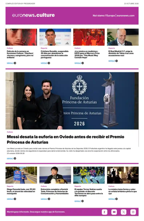 Cover of Euronews Culture and Sport (Spanish) Compiled Edition