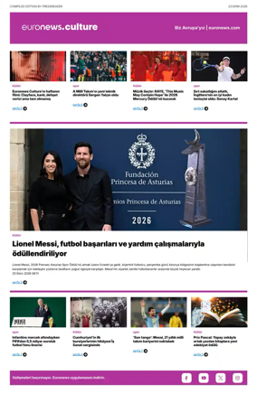 Cover of Euronews Culture and Sport (Turkish) Compiled Edition