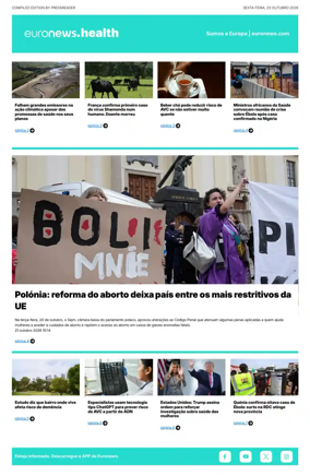 Cover of Euronews Health (Portuguese)
