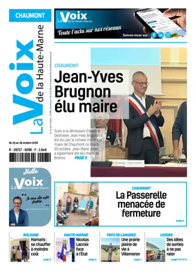 Cover of La Voix de la Haute-Marne edition Chaumont