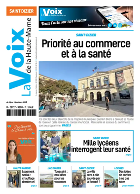 Cover of La Voix de la Haute-Marne edition Saint-Dizier