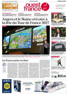 Cover of Ouest France (Angers / Segre)