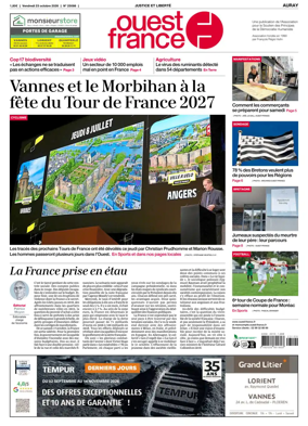 Cover of Ouest France (Auray)