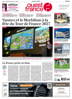 Cover of Ouest France (Pontivy)