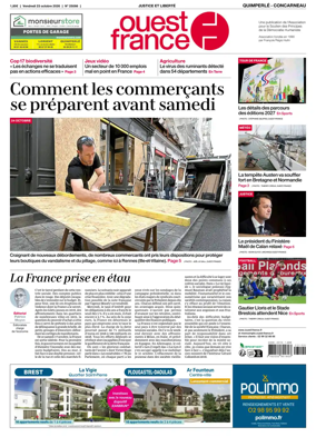 Cover of Ouest-France (Quimperle Concarneau)
