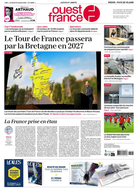 Cover of Ouest France (Redon / Pays de Vilaine)