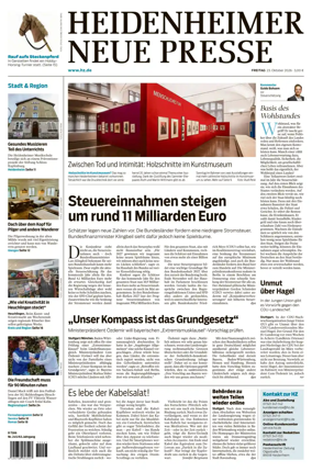 Cover of Heidenheimer Neue Presse