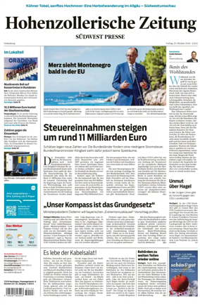 Cover of Hohenzollerische Zeitung