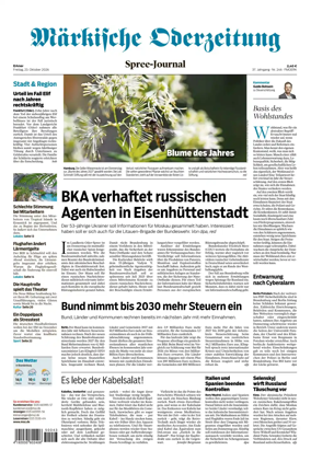 Cover of Markische Oderzeitung Erkner