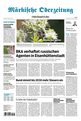 Cover of Markische Oderzeitung Oderland-Echo