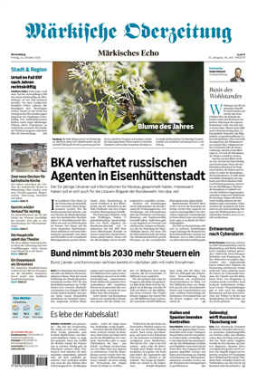 Cover of Markische Oderzeitung Strausberg