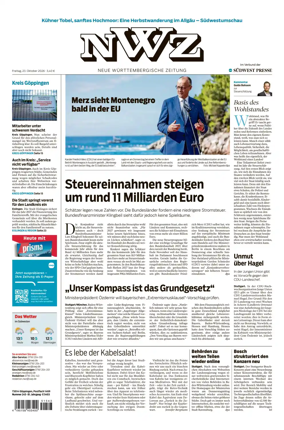 Cover of NWZ – Neue Wurttembergische Zeitung