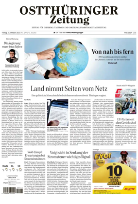 Cover of Ostthuringer Zeitung (Saale-Holzland-Kreis)