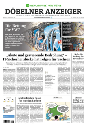 Cover of Sachsische Zeitung (Dobeln)