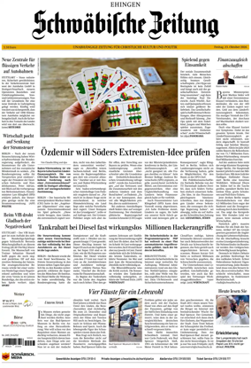 Cover of Schwabische Zeitung (Ehingen)
