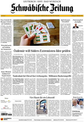 Cover of Schwabische Zeitung (Leutkirch / Isny / Bad Wurzach)