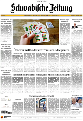 Cover of Schwabische Zeitung (Wangen)