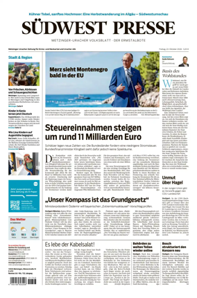 Cover of Sudwest Presse - Metzinger Uracher Volksblatt - Der Ermstalbote